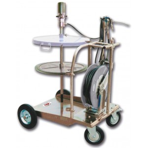 Набор для нагнетания густых смазок для бочек 180-220 кг с катушкой со шлангом 15 м.1782.ARA