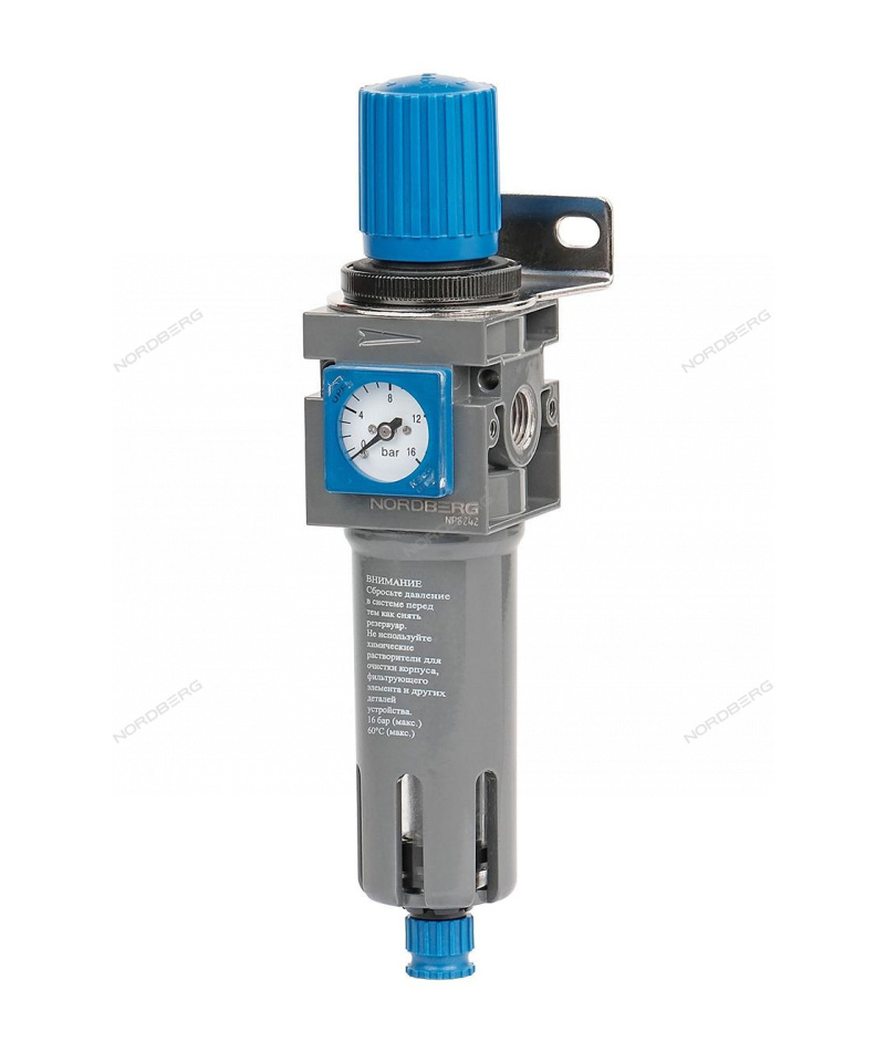 Фильтр воздушный с редуктором, 1/4", 16 бар NP8242 NORDBERG