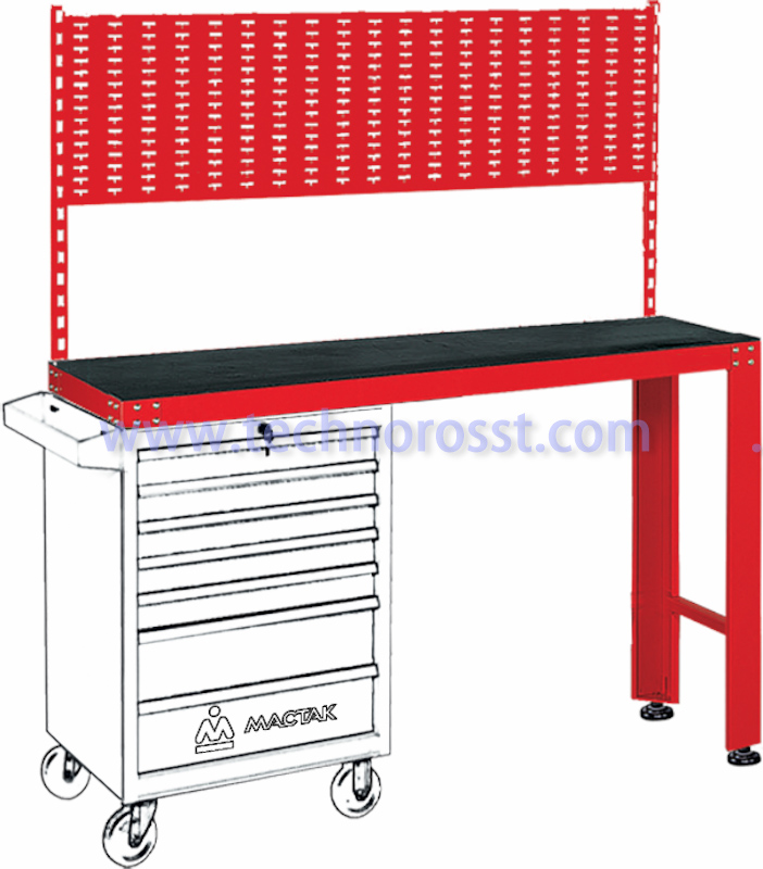 МАСТАК Верстак инструментальный под тележку, задняя панель, красный 542-11500R