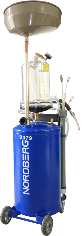 Установка для сбора масла пневматическая, 65 л (синия) NORDBERG 2379B
